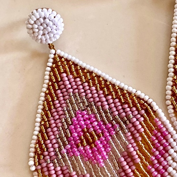 🌺🎉HP🎉🌺 NWT Deepa Gurnani Beaded Diamond Fringe Chandeliers - Picture 10 of 16